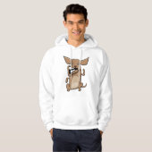 Grappige Cartoon Crazy Dog Hilarisch Schattige Hui Hoodie (Voorkant volledig)