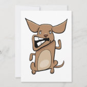 Grappige Cartoon Crazy Dog Hilarisch Schattige Hui Kaart (Voorkant)