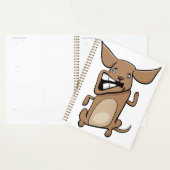 Grappige Cartoon Crazy Dog Hilarisch Schattige Hui Planner (Display)