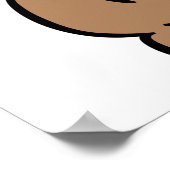 Grappige Cartoon Crazy Dog Hilarisch Schattige Hui Poster (Hoek)