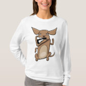 Grappige Cartoon Crazy Dog Hilarisch Schattige Hui T-shirt (Voorkant)
