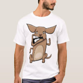 Grappige Cartoon Crazy Dog Hilarisch Schattige Hui T-shirt (Voorkant)