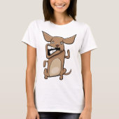 Grappige Cartoon Crazy Dog Hilarisch Schattige Hui T-shirt (Voorkant)