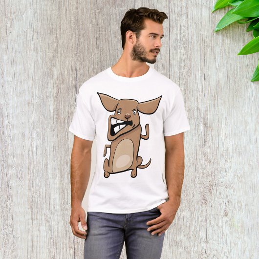 Grappige Cartoon Crazy Dog Hilarisch Schattige Hui T-shirt