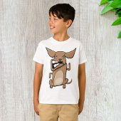 Grappige Cartoon Crazy Dog Hilarisch Schattige Hui T-shirt