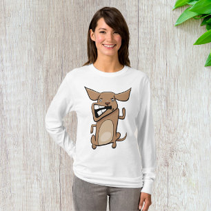 Grappige Cartoon Crazy Dog Hilarisch Schattige Hui T-shirt