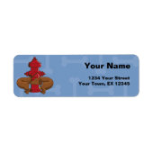 Grappige Cartoon Dachshund Etiket (Voorkant)