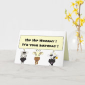 Grappige cartoon dieren kinderen verjaardagskaart kaart (Gele Bloem)