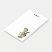 grappige cartoon dinosaur post-it® notes (Schuin)