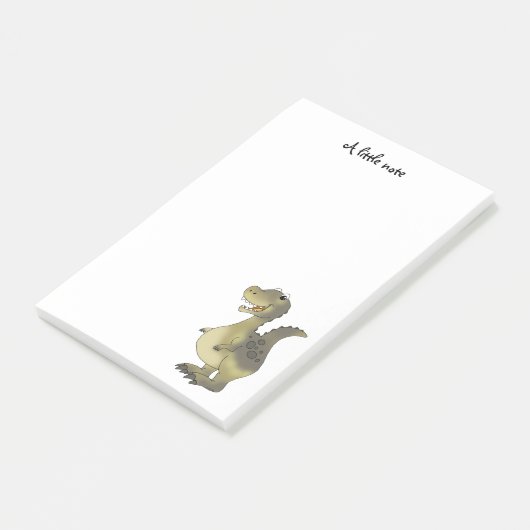 grappige cartoon dinosaur post-it® notes (Schuin)