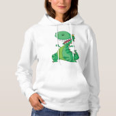 Grappige Cartoon Dinosaurus Brullende T-Rex Hoodie (Voorkant)