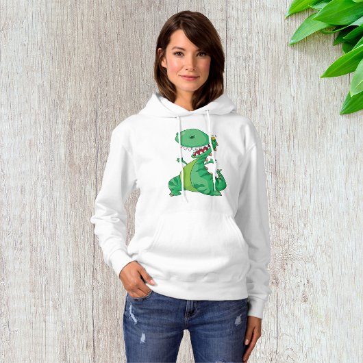 Grappige Cartoon Dinosaurus Brullende T-Rex Hoodie