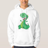 Grappige Cartoon Dinosaurus Brullende T-Rex Hoodie (Voorkant)