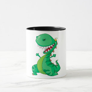 Grappige Cartoon Dinosaurus Brullende T-Rex Mok