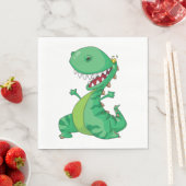 Grappige Cartoon Dinosaurus Brullende T-Rex Servet (Insitu)