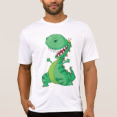Grappige Cartoon Dinosaurus Brullende T-Rex T-shirt (Voorkant)
