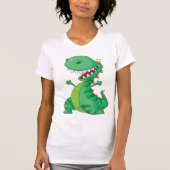 Grappige Cartoon Dinosaurus Brullende T-Rex T-shirt (Voorkant)