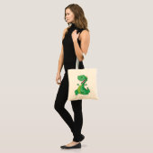 Grappige Cartoon Dinosaurus Brullende T-Rex Tote Bag (Voorkant (model))
