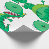 Grappige Cartoon Dinosaurus Roaring T-Rex Cadeaupapier