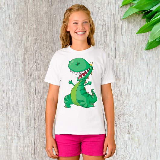 Grappige Cartoon Dinosaurus Roaring T-Rex T-shirt