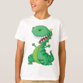Grappige Cartoon Dinosaurus Roaring T-Rex T-shirt (Voorkant)