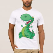 Grappige Cartoon Dinosaurus Roaring T-Rex T-shirt (Voorkant)