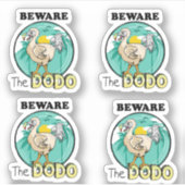 Grappige cartoon dodo sticker (Voorkant)