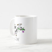 Grappige Cartoon Dolle Koe Mug- personaliseer het! Koffiemok (Voorkant links)