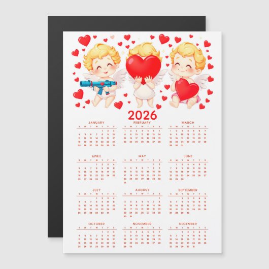 Grappige cartoon engelen kalender 2026 (Voorkant / Achterkant)