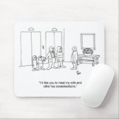 Grappige Cartoon familie accountant cadeau! Muismat (Met muis)