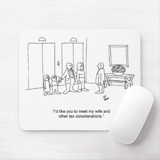 Grappige Cartoon familie accountant cadeau! Muismat (Met muis)