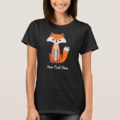 Grappige Cartoon Fox Gepersonaliseerd T-shirt (Voorkant)