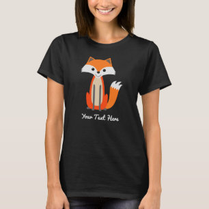 Grappige Cartoon Fox Gepersonaliseerd T-shirt