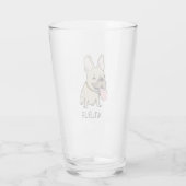 Grappige Cartoon Franse Bulldog Frenchie Gepersona Glas (Achterkant)