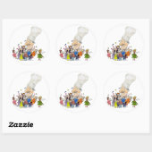 Grappige Cartoon Franse chef-kok Stickers / zegels (Vel)