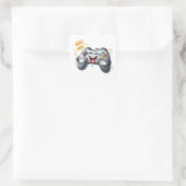 Grappige Cartoon Game Controller Lachende Sticker (Tas)
