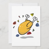 Grappige Cartoon gebraden kip vallen Kaart (Voorkant)