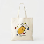 Grappige Cartoon Gebraden Kip Valt Tote Bag (Voorkant)