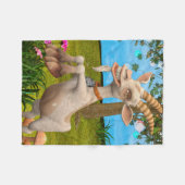 Grappige Cartoon Geit Tuin Dier Kunst Fleece Deken (Voorkant (Horizontaal))