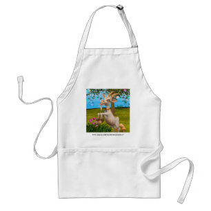 Grappige Cartoon Geit Tuin Dier Kunst Standaard Schort
