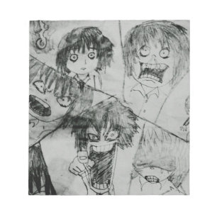 Grappige cartoon gezichtsuitdrukking notitieblok