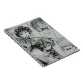 Grappige cartoon gezichtsuitdrukking notitieboek (Rechterzijde)