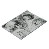 Grappige cartoon gezichtsuitdrukking notitieboek (Linkerzijde)