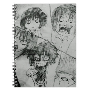 Grappige cartoon gezichtsuitdrukking notitieboek