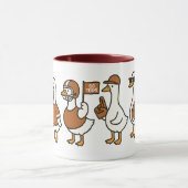 Grappige Cartoon Goose Football Mok – Sport Fan Gi (Midden)