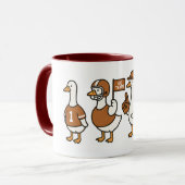 Grappige Cartoon Goose Football Mok – Sport Fan Gi (Voorkant links)