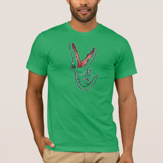 Grappige Cartoon Groene Krokodil op Unisex T-shirt