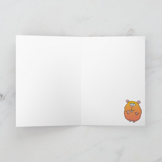 Grappige Cartoon Hamster Squeak Wenskaart Kaart (Binnen)