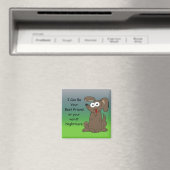 Grappige Cartoon Hond met Spreuk Magneet (Insitu (Vaatwasser))