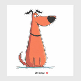 Grappige Cartoon Hond Sticker
